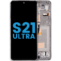 LCD Assembly With Frame (Without Fingerprint Sensor) For Samsung Galaxy S21 Ultra (US & International) (Aftermarket: Incell) (Phantom Silver)