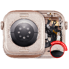 Housing Assembly Compatible For Watch Series 10 (42MM) (LTE Version) (Titanium / Gold)