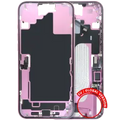 Mid-Frame Housing W/ Charging Port Flex & Small Parts For iPhone 16 Plus (EU / Global Version) (Used OEM Pull: Grade B) (Pink)