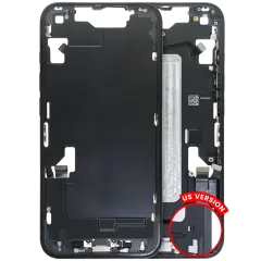 Mid-Frame Housing W/ Charging Port Flex & Small Parts For iPhone 16e / 17e (US Version) (Used OEM Pull: Grade B) (Black)