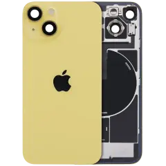 Back Glass with MagSafe Magnet & NFC & Flashlight Flex For iPhone 14 (Genuine OEM) (Yellow)