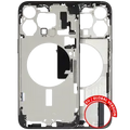 Mid-Frame Housing W/ Small Parts For iPhone 15 Pro Max (EU / Global Version) (Used OEM Pull: Grade C) (Black Titanium)
