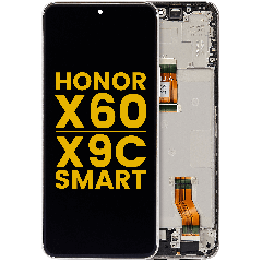 LCD Assembly With Frame For Honor X60 / X9c Smart (Refurbished) (Silver)