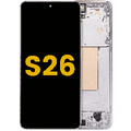 OLED Assembly With Frame For Samsung Galaxy S26 5G (US & International) (Refurbished) (White)