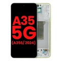 OLED Assembly With Frame For Samsung Galaxy A35 5G (A356 / 2024) (Aftermarket Plus) (Lemon)