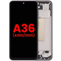 OLED Assembly With Frame For Samsung Galaxy A36 5G (A366 / 2025) (Aftermarket Plus) (Black)