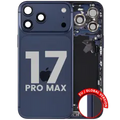 Back Housing W/ Charging Port Flex & Small Parts Compatible For iPhone 17 Pro Max (EU / Global Version) (Used OEM Pull: Grade A) (Deep Blue)