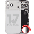Back Housing W/ Charging Port Flex & Small Parts For iPhone 17 Pro Max (EU / Global Version) (Used OEM Pull: Grade B) (Silver)