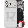 Back Housing W/ Charging Port Flex & Small Parts For iPhone 17 Pro Max (EU / Global Version) (Used OEM Pull: Grade C) (Silver)