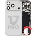 Back Housing W/ Charging Port Flex & Small Parts For iPhone 17 Pro (US Version) (Used OEM Pull: Grade C) (Silver)