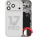 Back Housing W/ Charging Port Flex & Small Parts For iPhone 17 Pro (EU / Global Version) (Used OEM Pull: Grade B) (Silver)