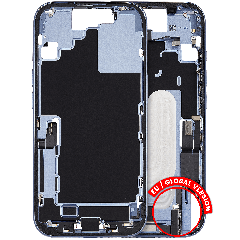 Mid-Frame Housing W/ Charging Port Flex & Small Parts For iPhone 17 (EU / Global Version) (Used OEM Pull: Grade C) (Mist Blue)