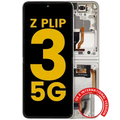 Inner OLED Assembly With Frame For Samsung Galaxy Z Flip 3 5G (US & International) (Refurbished) (White)