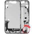 Mid-Frame Housing W/ Charging Port Flex & Small Parts For iPhone 16e / 17e (US Version) (Used OEM Pull: Grade A) (White)