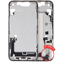Mid-Frame Housing W/ Charging Port Flex & Small Parts For iPhone 16e / 17e (US Version) (Used OEM Pull: Grade A) (White)