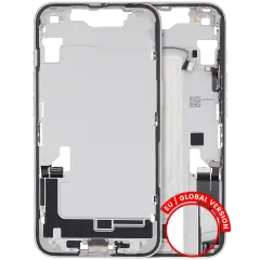 Mid-Frame Housing W/ Charging Port Flex & Small Parts For iPhone 16e / 17e (EU / Global Version) (Used OEM Pull: Grade A) (White)
