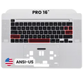Top Case with Keyboard (ANSI US) For MacBook Pro 16" A2141 (2019) (Used OEM Pull: Grade A) (Silver)