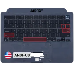 Top Case with Keyboard (ANSI US) For MacBook Air 13" A2681 (2022) (Used OEM Pull: Grade A) (Midnight)