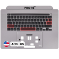 Top Case with Keyboard (ANSI US) For MacBook Pro 16" A2141 (2019) (OEM New) (Space Gray)