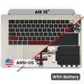 Top Case with Battery and Keyboard (ANSI US) For MacBook Air 15" A3114 (2024) (Starlight)