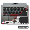 Top Case with Battery and Keyboard (ANSI US) For MacBook Air 15" A3114 (2024) (Space Gray)