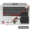 Top Case with Battery and Keyboard (ANSI US) For MacBook Air 15" A3114 (2024) (Silver)