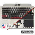 Top Case with Battery and Keyboard (ANSI US) For MacBook Air 13" A3113 (2024) (Starlight)