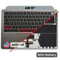 Top Case with Battery and Keyboard (ANSI US) For MacBook Air 13" A3113 (2024) (Space Gray)