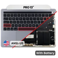 Top Case with Battery and Keyboard (ANSI US) For MacBook Pro 13" A1706 (2016) (Used OEM Pull: Grade B/C) (Space Gray)