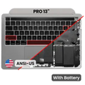 Top Case with Battery and Keyboard (ANSI US) For MacBook Pro 13" A2251 (2020) (Used OEM Pull: Grade B) (Space Gray)