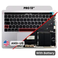 Top Case with Battery and Keyboard (ANSI US) For MacBook Pro 13" A1706 (2016) (Silver)