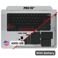 Top Case with Battery and Keyboard (ANSI US) For MacBook Pro 16" A2485 (2021) / A2780 (2023) (Used OEM Pull: Grade A) (Space Gray)
