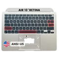 Top Case with Keyboard (ANSI US) For MacBook Air 13" A2337 (2020) (OEM New) (Silver)