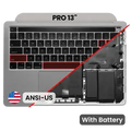 Top Case with Battery and Keyboard (ANSI US) For MacBook Pro 13" A2251 (2020) (Used OEM Pull: Grade A) (Space Gray)