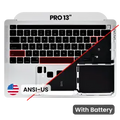 Top Case with Battery and Keyboard (ANSI US) For MacBook Pro 13" A2289 (2020) (Used OEM Pull: Grade A) (Silver)