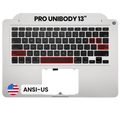 Top Case with Keyboard (ANSI US) For MacBook Pro 13" A1278 (2011) (Used OEM Pull: Grade A)