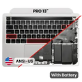 Top Case with Battery and Keyboard (ANSI US) For MacBook Pro 13" A2251 (2020) (Silver)
