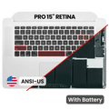 Top Case with Battery and Keyboard (ANSI US) For MacBook Pro 15" A1398 (2012-2013)