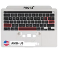 Top Case with Keyboard (ANSI US) For MacBook Pro 13" A2251 (2020) (Silver)