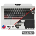 Top Case with Battery and Keyboard (ANSI US) For MacBook Air 15" A3114 (2024) (Genuine OEM) (Silver)