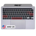 Top Case with Keyboard (ANSI US) and Trackpad For MacBook Pro 13" A2338 (2020) (Used OEM Pull: Grade B/C) (Space Gray)