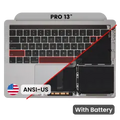 Top Case with Battery and Keyboard (ANSI US) For MacBook Pro 13" A2159 (2019) (Used OEM Pull: Grade B/C) (Space Gray)