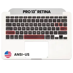 Top Case with Keyboard (ANSI US) For MacBook Pro 13" A1502 (2015) (Used OEM Pull: Grade B/C)
