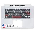 Top Case with Keyboard (ANSI US) For MacBook Pro 15" A1286 (2009)
