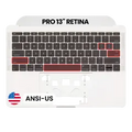 Top Case with Keyboard (ANSI US) For MacBook Pro 13" A1708 (2016-2017) (OEM New) (Silver)