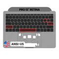 Top Case with Keyboard (ANSI US) For MacBook Pro 13" A1708 (2016-2017) (OEM New) (Space Gray)