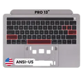 Top Case with Keyboard (ANSI US) For MacBook Pro 13" A1989 (2018-2019) (OEM New) (Space Gray)