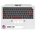 Top Case with Keyboard (ANSI US) For MacBook Pro 13" A1989 (2018-2019) (OEM New) (Silver)