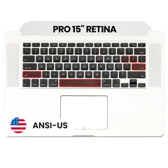 Top Case with Keyboard (ANSI US) and Microphone For MacBook Pro 15" A1398 (2012-2013) (OEM New)