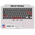 Top Case with Keyboard (ANSI US) For MacBook Pro 13" A1502 (2013-2014) (OEM New)